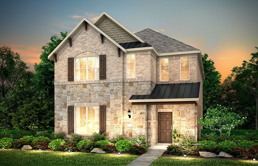 The Highwater, with covered front porch and 2-car rear-entry garage, shown as Exterior D