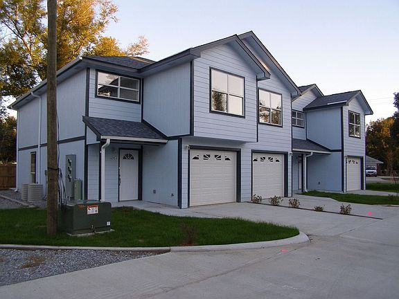 Two story townhouse triplex.