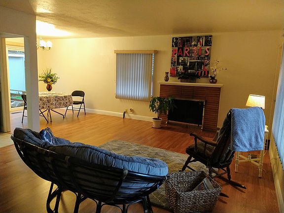 Living room and fireplace