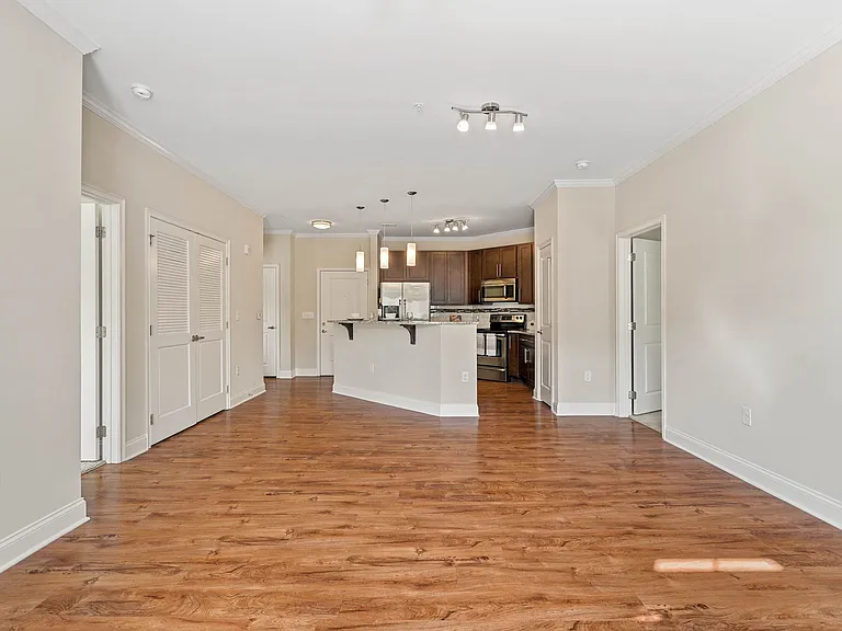 Spacious Living Room Area at The Village Lofts in Greensboro, NC