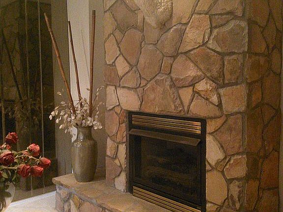 WALL GAS STONE FIREPLACE
