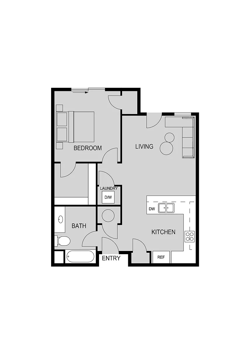 Floor plan One Bedroom