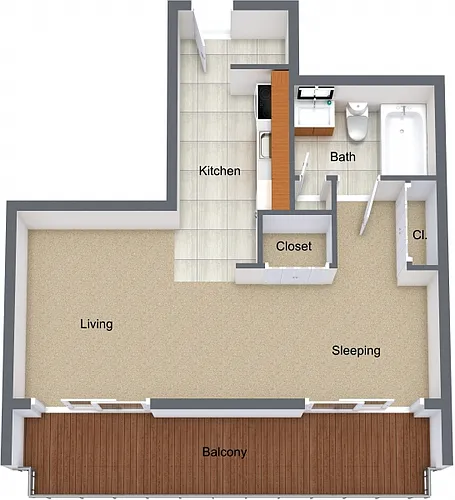 Floor plan Studio