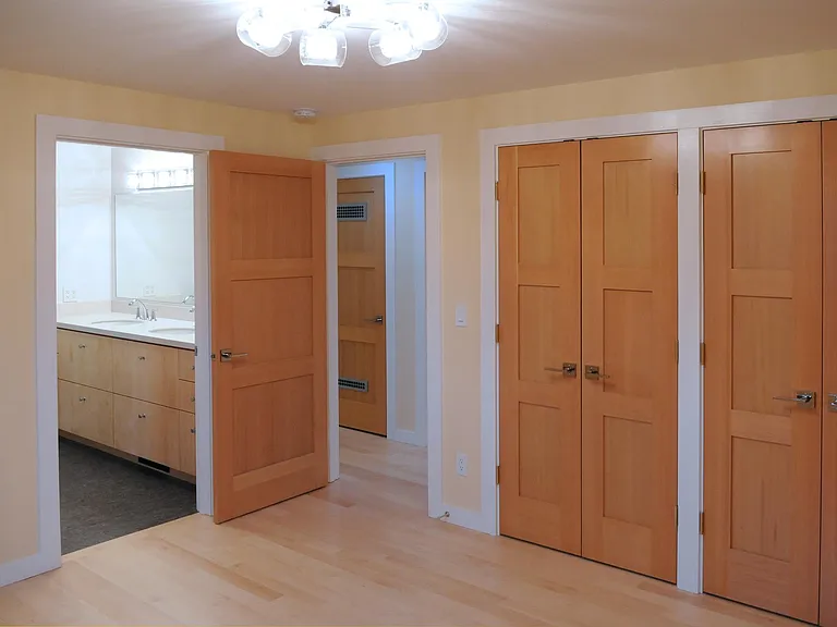 Master bedroom with large closets and private bathroom