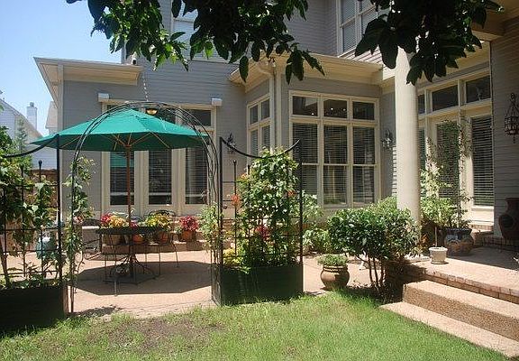 private courtyard and patio.