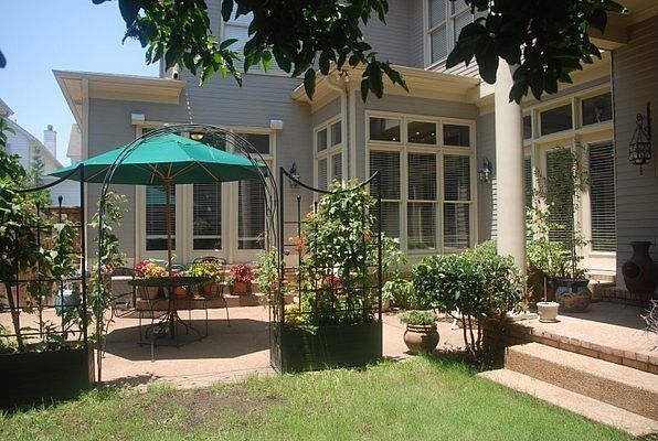 private courtyard and patio.