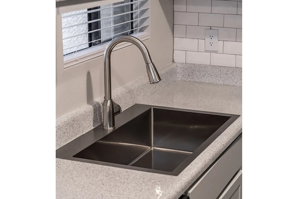 Modern Sprayer Faucet - Kitchen - Ruby Interior - Ashley Oaks Apartments