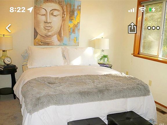 Master Bedroom has new windows freshly painted.