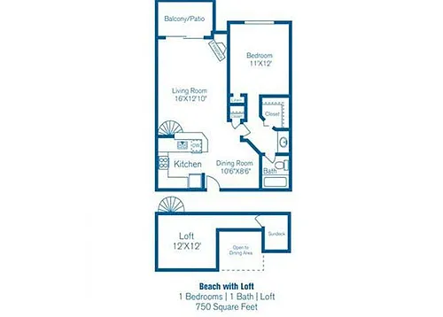Floor plan Beach with Loft