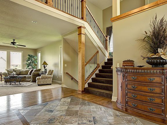Inlaid tile entry