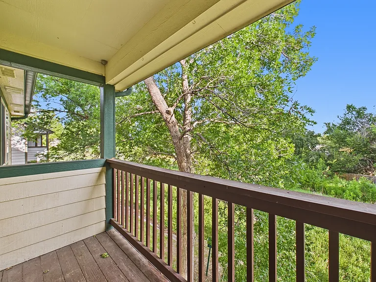 Peaceful private covered porch