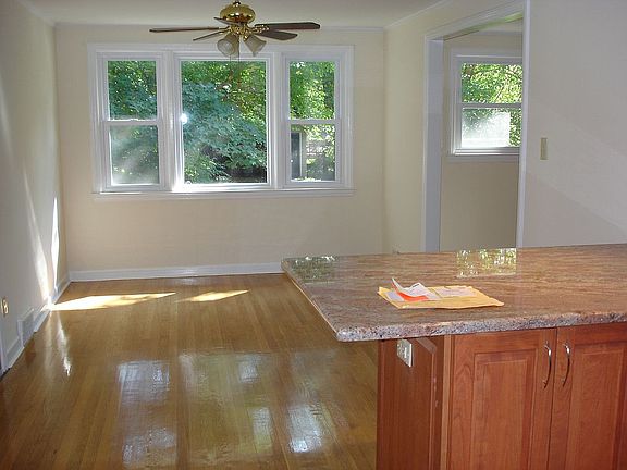 kitchen opens to dining room
