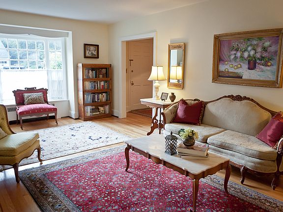 Living room showing entry