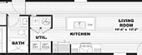 2 bed, 1.0 bath, $1,049 — Photo 1