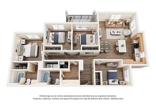 Floor plan 4AV (Audio/Visual Accessible)