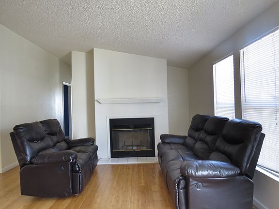 Living room with fireplace