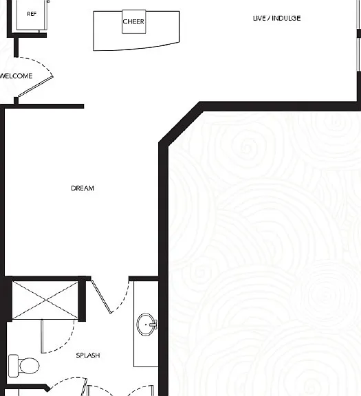 The Gallery at Mills Park - Studio A - 1 Beds - 1 Baths - 633 Sq. ft.