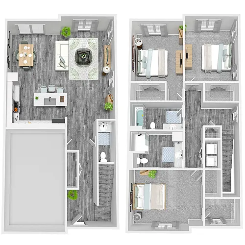 Floor plan Hillcrest Townhome with Attached Garage