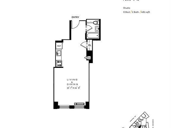 2nd image of 67 Wall St APT 13D