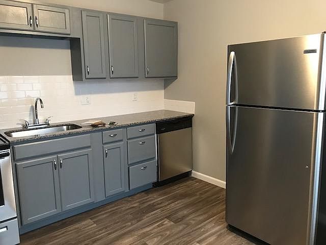 Kitchen with stainless steel appliances