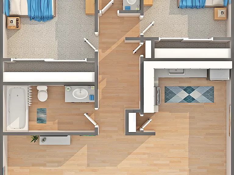 B3 | 2-Bedroom Floorplan B3 | 2-Bedroom Floorplan