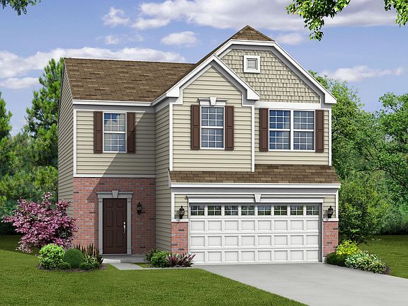 Elevation H Opt Brick Watertable Front Facade Garage Door