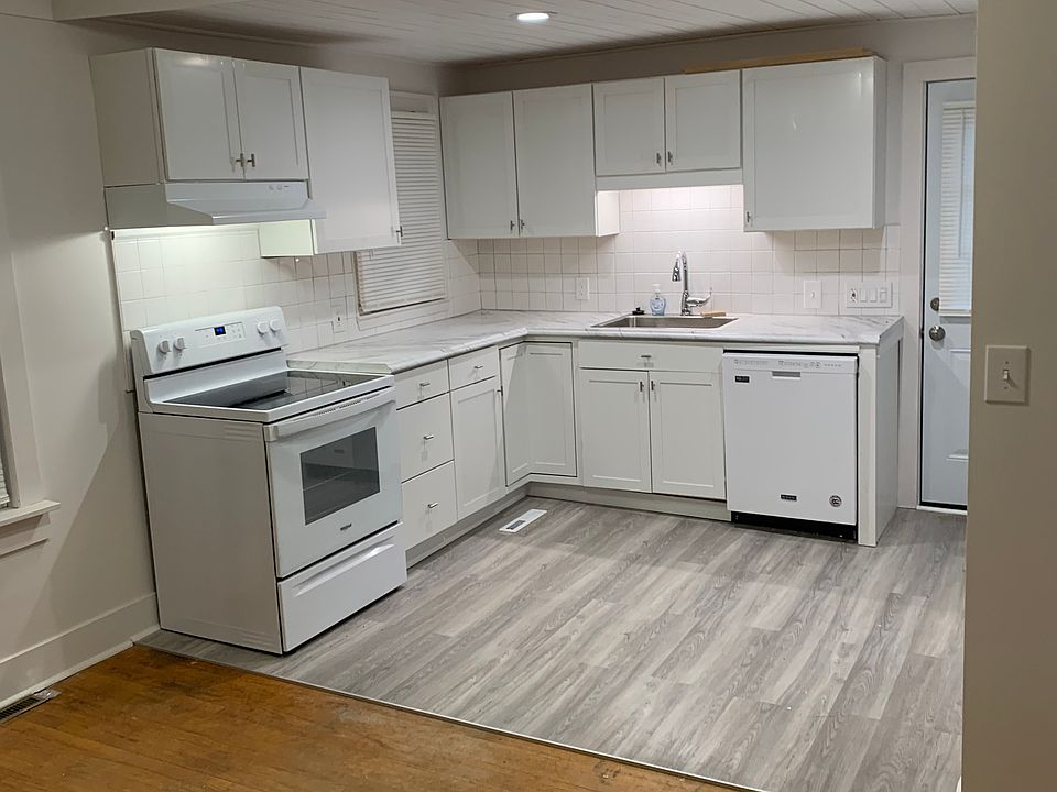 Kitchen and edge of dining room