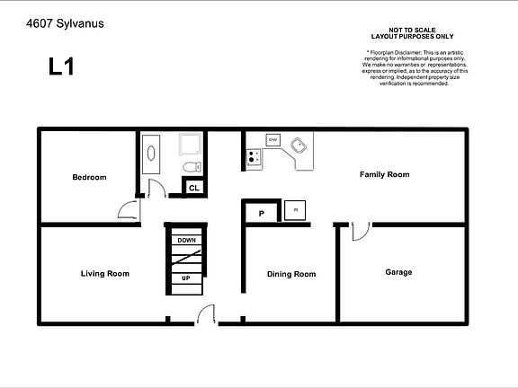 Main level floor plan
