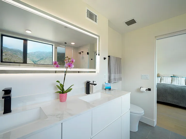 Primary bathroom with double vanity