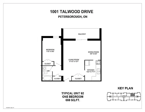 Floor plan 1 Bedroom 1 Bed 1 Bath