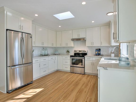 Kitchen with stainless steel appliances