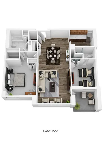 Floor plan 2 Bedroom 2 Bath