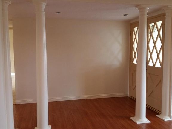 Front entrance with pillars