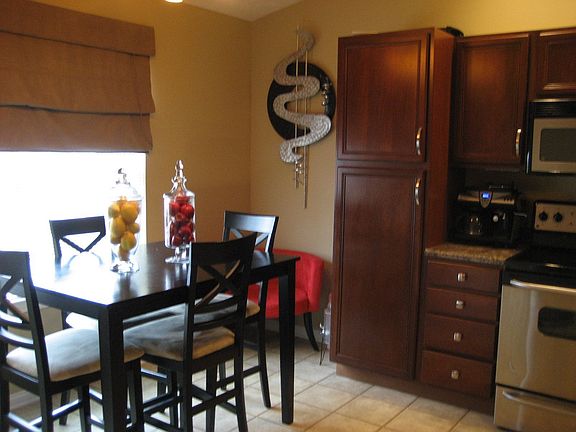 Built in pantry inside the eat in kitchen.