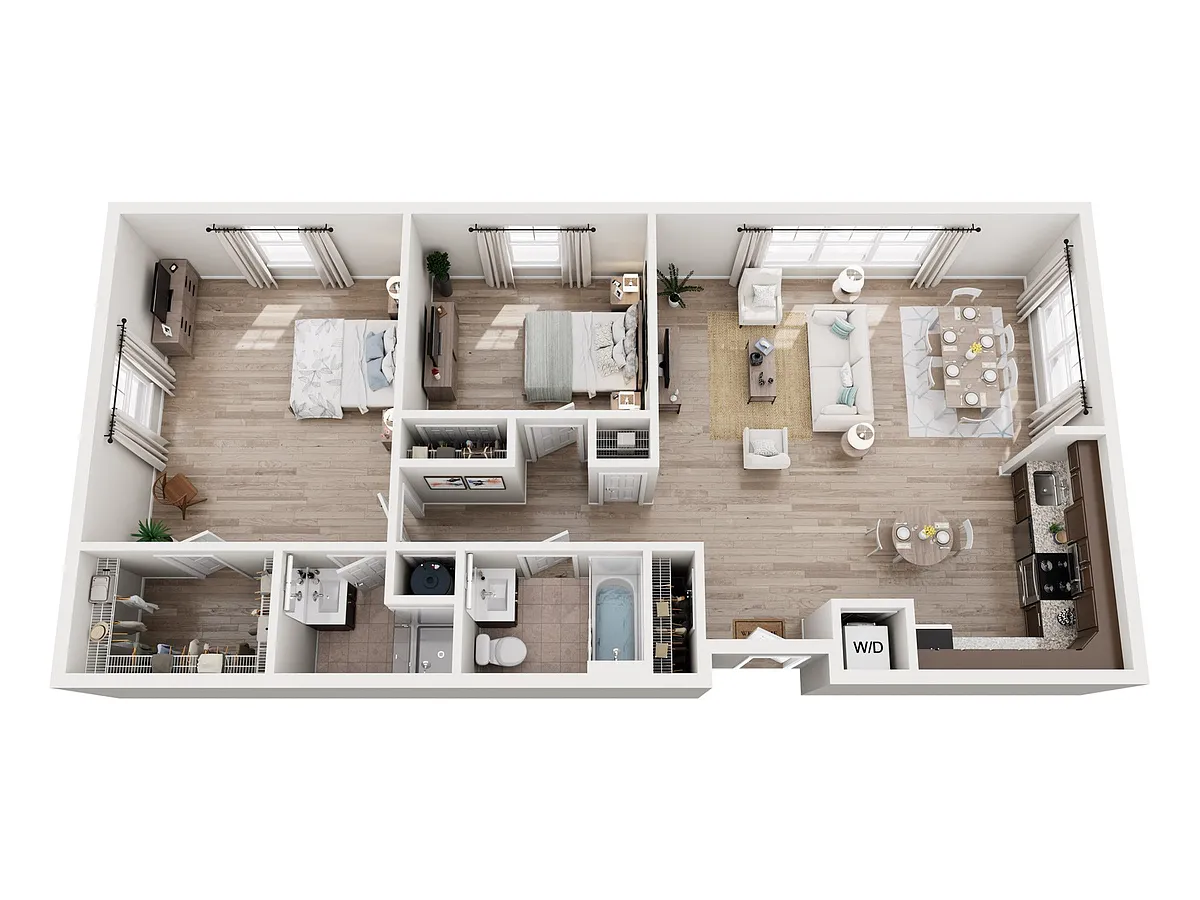 Floor plan 2 Bedroom E