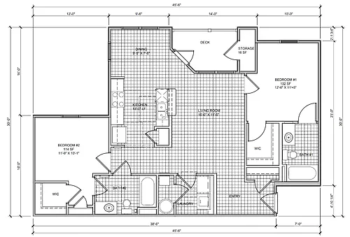 Floor plan 2 Bedrooms