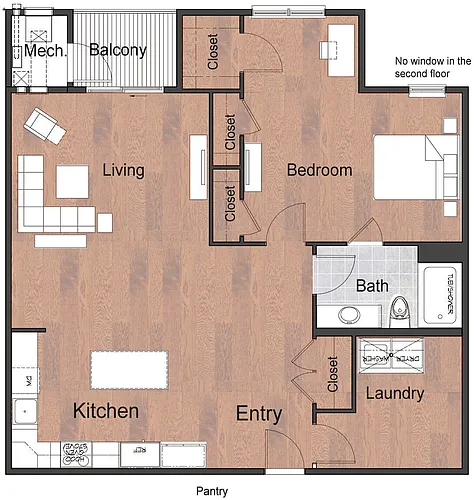 Floor plan 1x1 Bc
