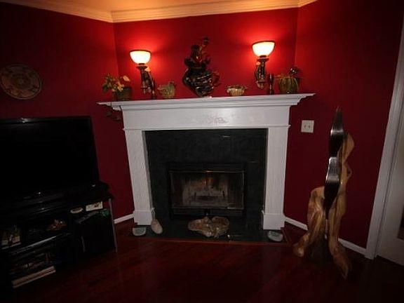wood burning fireplace