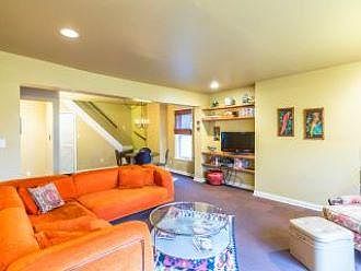 Open concept living and dining room