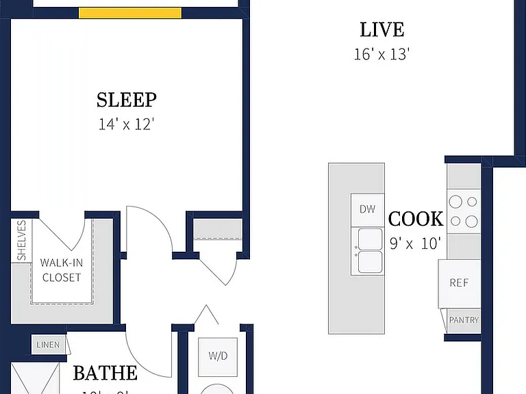 Floor Plan 1C | Arrabelle Apartments | Apartments in Cedarburg, WI Floor Plan 1C | Arrabelle Apartments | Apartments in Cedarburg, WI