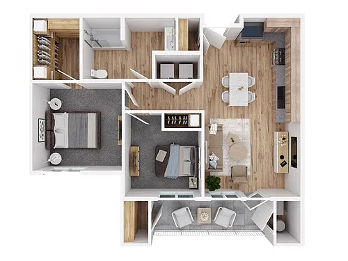 Floor plan Two Bedroom - Type A