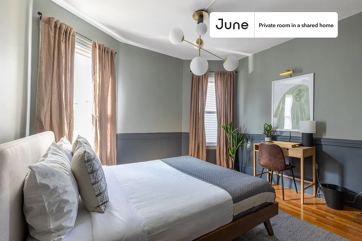 Queen bedroom in 4 bed/1 bath home in JFK/UMass #352 D — Photo 1