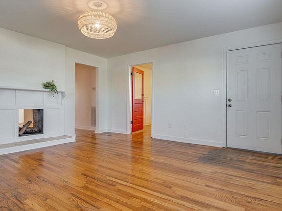 Front living room with non-working fireplace