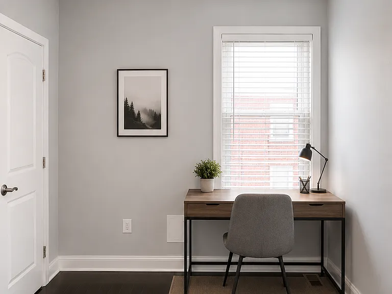 2nd Bedroom - virtually staged for scale