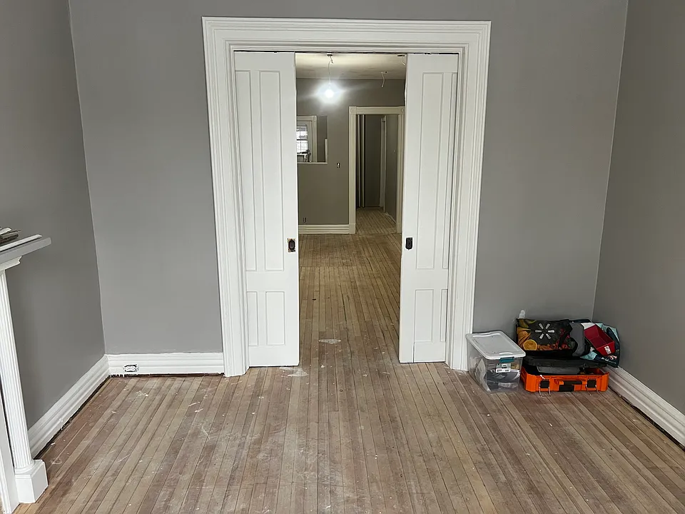 Pocket doors leading to livingroom.