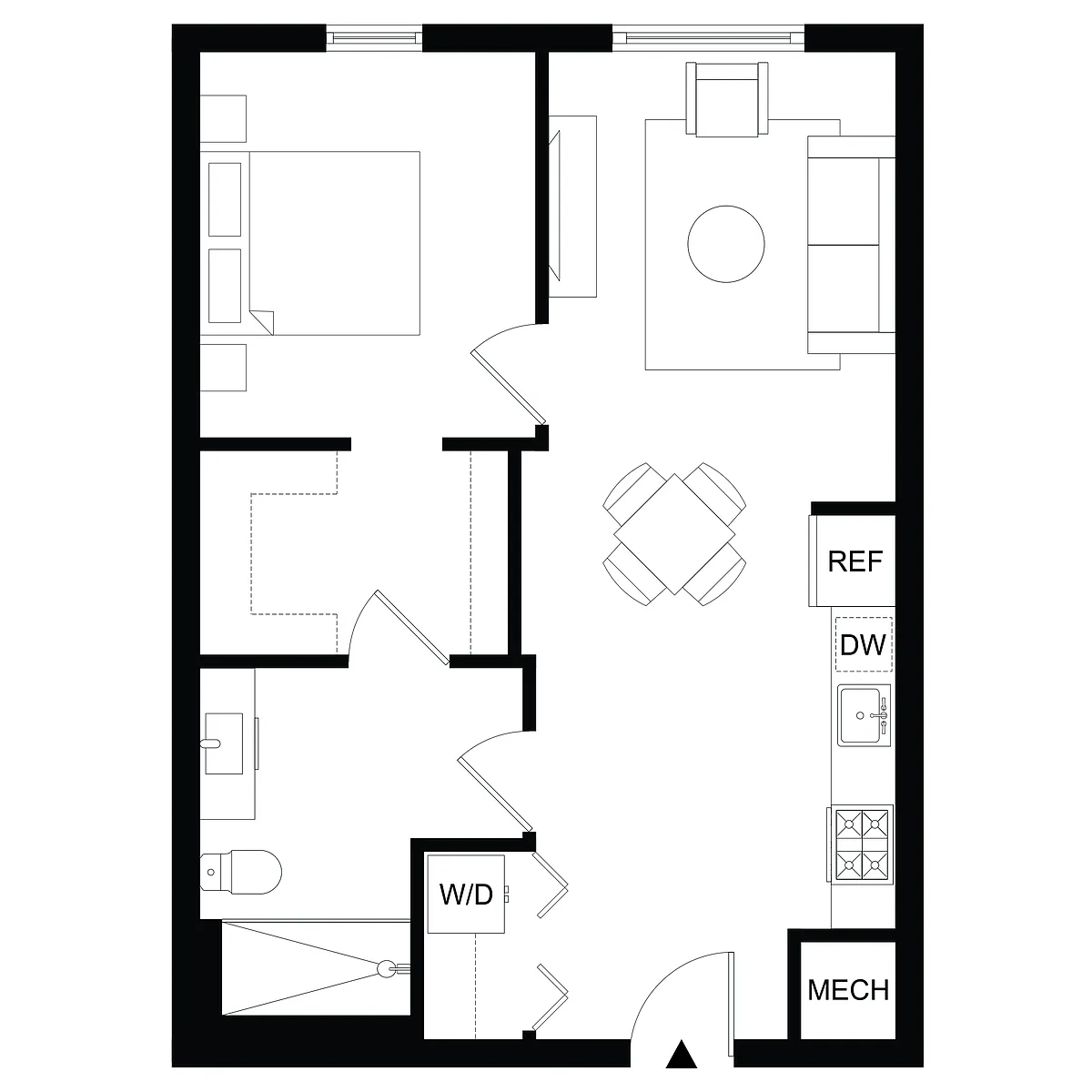 Floor plan A4 - Furnished