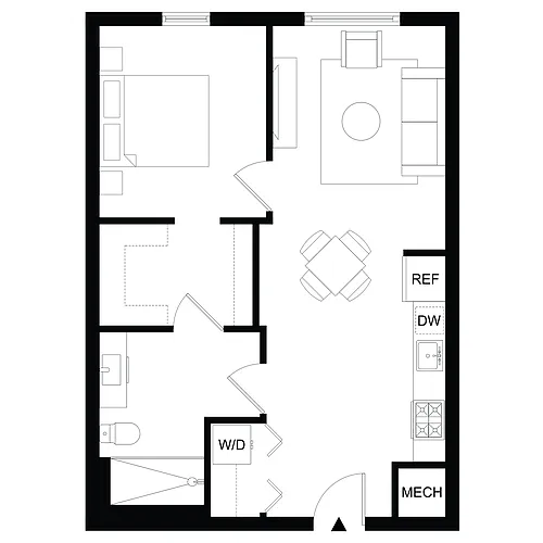 Floor plan A4 - Furnished