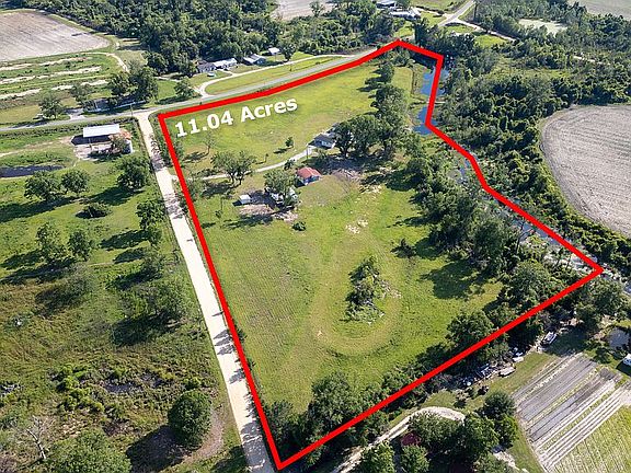 Aerial view of 11.04 acres.