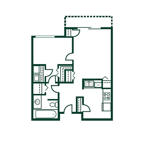 Floor plan One Bedroom