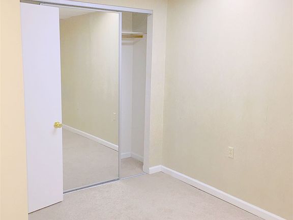 Bedroom has large closet.